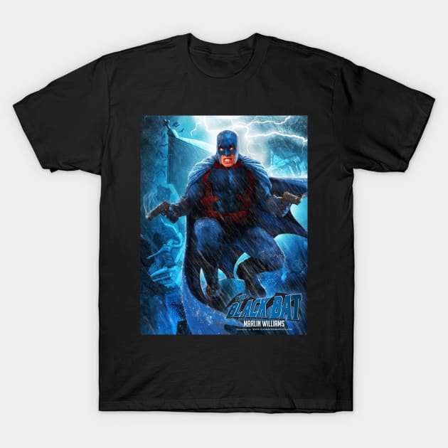 The Black Bat T-Shirt by Plasmafire Graphics